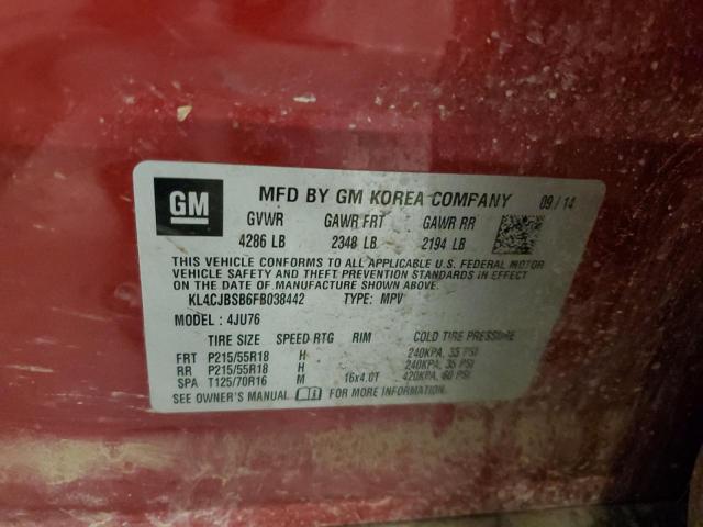 2015 BUICK ENCORE CON - KL4CJBSB6FB038442