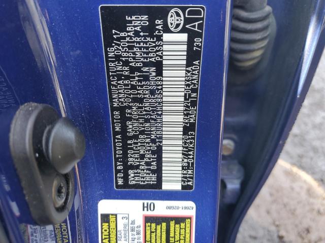 2017 TOYOTA COROLLA L - 2T1BURHE4HC865489