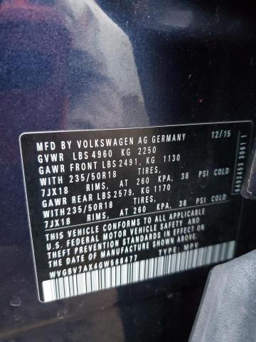 VIN WVGBV7AX4GW568477 2016 Volkswagen Tiguan, S no.13