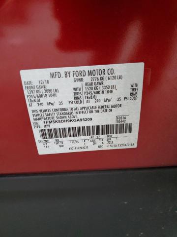 2019 FORD EXPLORER X - 1FM5K8DH9KGA95209