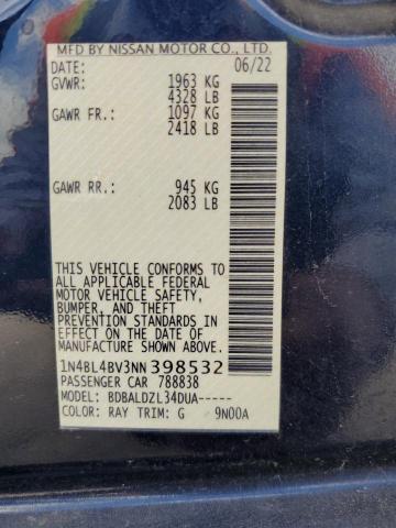 2022 NISSAN ALTIMA S - 1N4BL4BV3NN398532