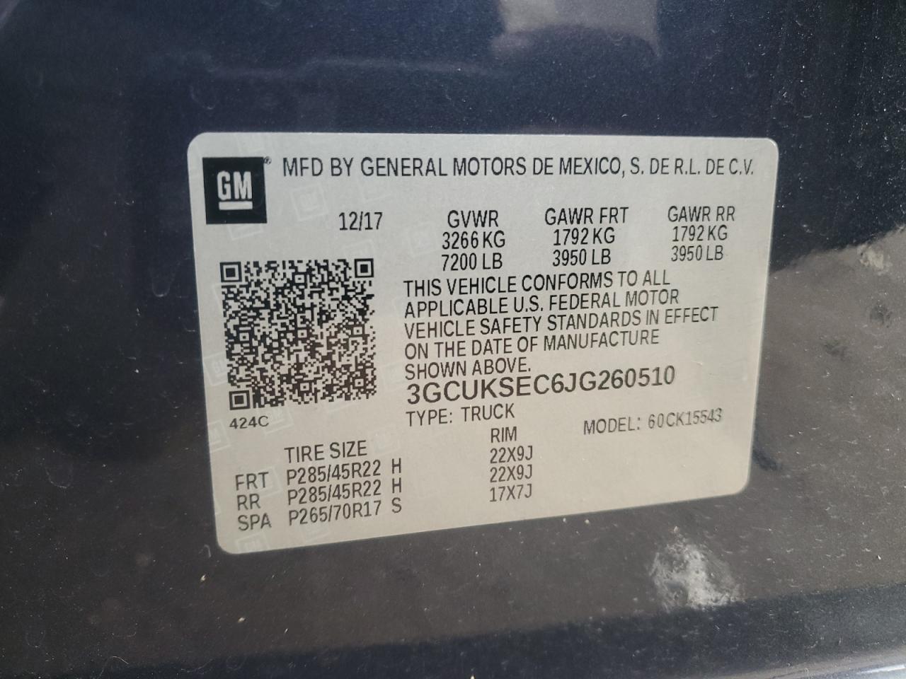 Lot #3029483738 2018 CHEVROLET SILVERADO