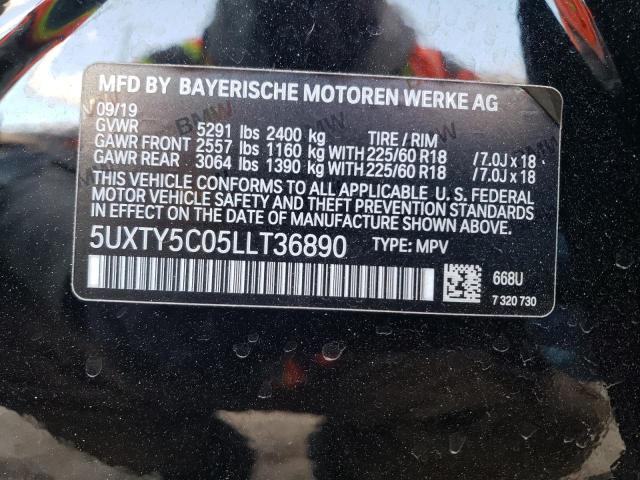 2020 BMW X3 XDRIVE3 - 5UXTY5C05LLT36890