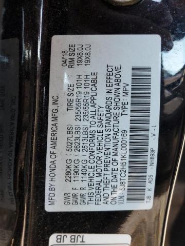 2019 ACURA RDX TECHNO - 5J8TC2H51KL000169