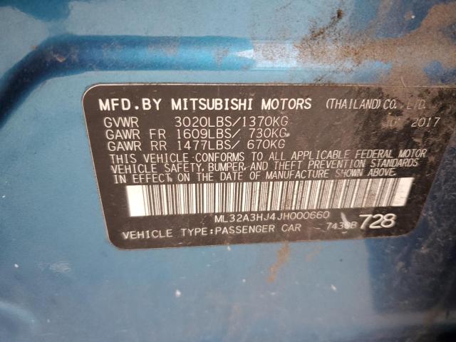 2018 MITSUBISHI MIRAGE ES - ML32A3HJ4JH000660