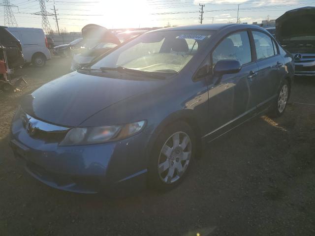 HONDA CIVIC LX 2009 blue  gas 19XFA165X9E001290 photo #1
