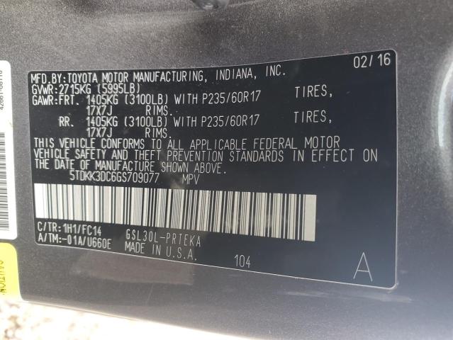 2016 TOYOTA SIENNA LE - 5TDKK3DC6GS709077