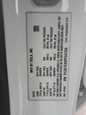 2023 TESLA MODEL 3 - 5YJ3E1EAXPF547326