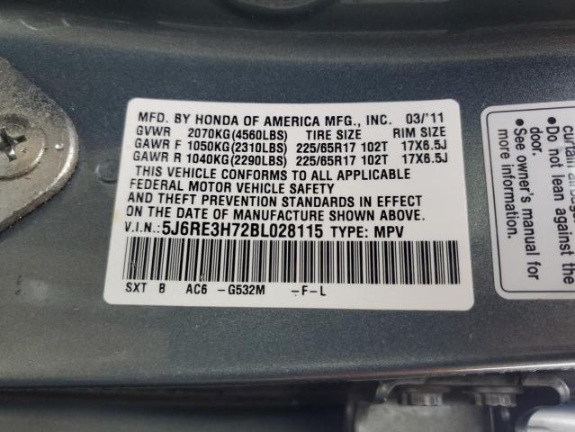 5J6RE3H72BL028115 2011 HONDA CRV