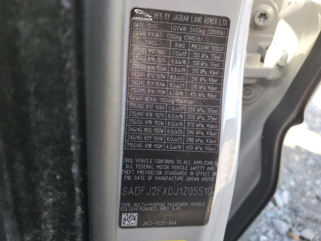 2018 JAGUAR E-PACE S SADFJ2FX0J1Z05510