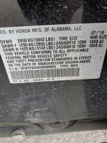 2019 HONDA PILOT EXL - 5FNYF6H5XKB099953