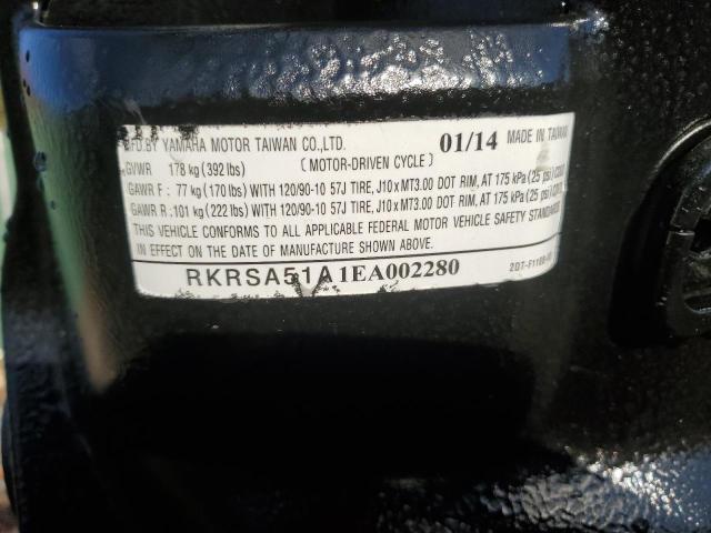 2014 YAMAHA YW50 FX RKRSA51A1EA002280