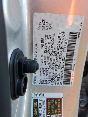 2016 HONDA CR-V EXL - 5J6RM4H78GL042522