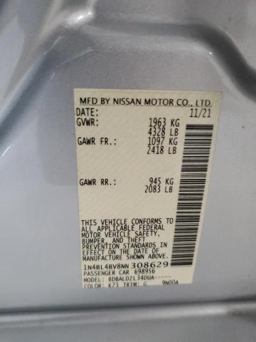 2022 NISSAN ALTIMA S 1N4BL4BV8NN308629