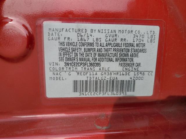 2015 NISSAN VERSA NOTE - 3N1CE2CP3FL360395