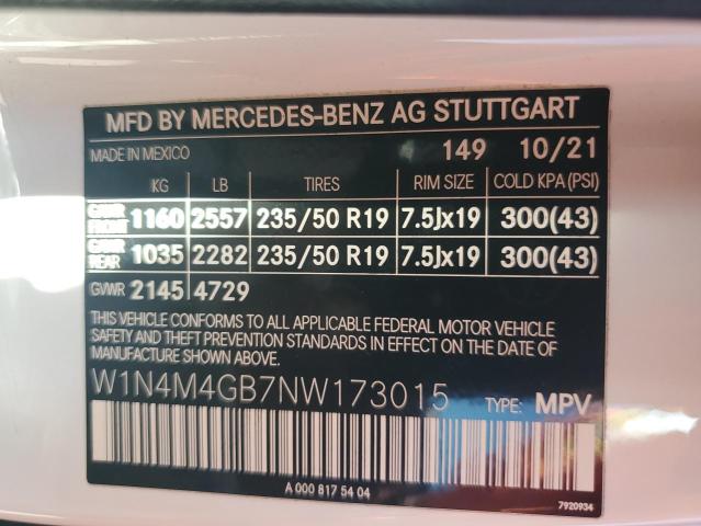 2022 MERCEDES-BENZ GLB 250 - W1N4M4GB7NW173015