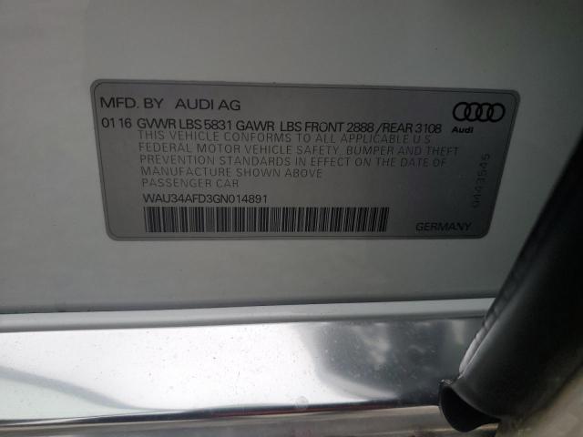 2016 AUDI A8 WAU34AFD3GN014891