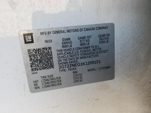 2019 GMC SIERRA K25 - 2GT22NEG1K1209101