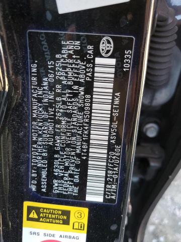 VIN 4T4BF1FK4FR509808 2015 Toyota Camry, LE no.12