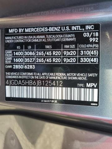 2018 MERCEDES-BENZ GLE 350 4M - 4JGDA5HB6JB125412