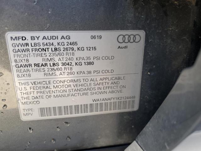 2019 AUDI Q5 PREMIUM - WA1ANAFY1K2124448