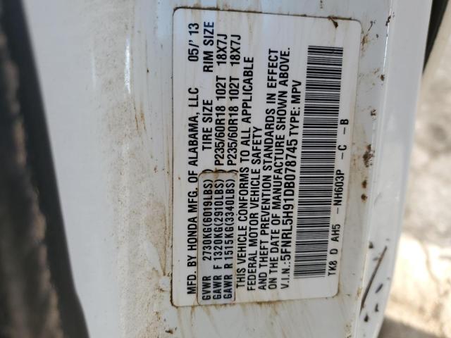 VIN 5FNRL5H91DB078745 2013 HONDA ODYSSEY no.13