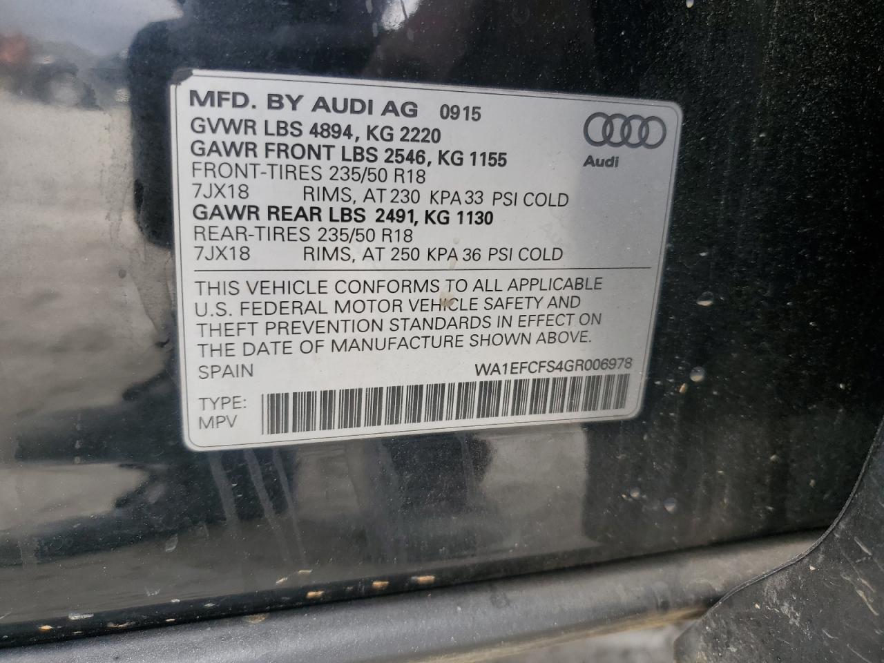 Lot #3020919733 2016 AUDI Q3 PREMIUM