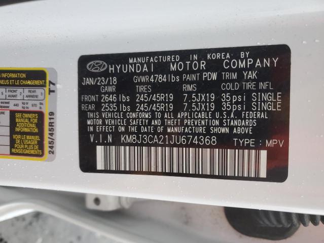 2018 HYUNDAI TUCSON VAL - KM8J3CA21JU674368