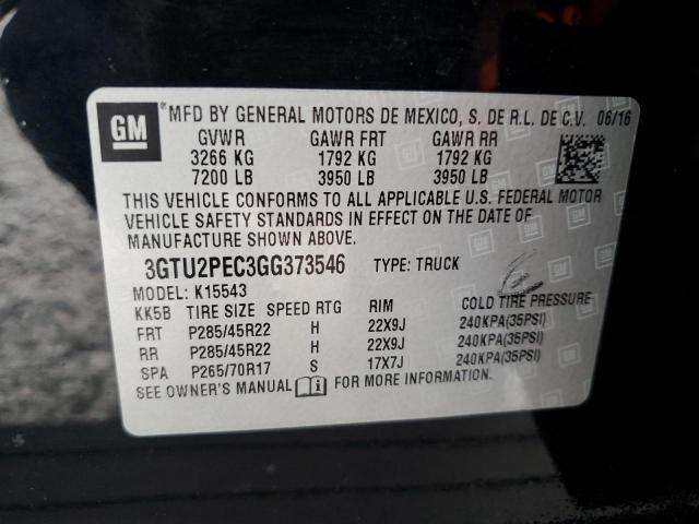 2016 GMC SIERRA K15 - 3GTU2PEC3GG373546