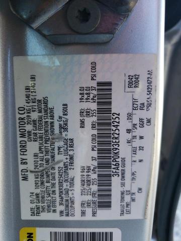 VIN 3FA6P0K93ER254252 2014 FORD FUSION no.12