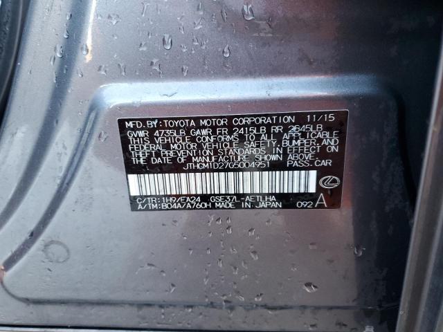 2016 LEXUS IS 300 - JTHCM1D27G5004951