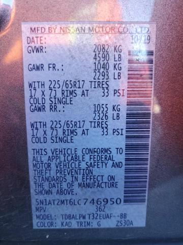 2020 NISSAN ROGUE S - 5N1AT2MT6LC746950