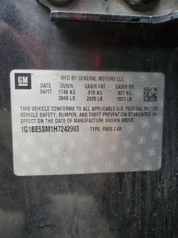 2017 CHEVROLET CRUZE LT - 1G1BE5SM1H7242993
