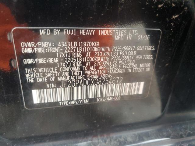 2016 SUBARU CROSSTREK - JF2GPADCXG8254672