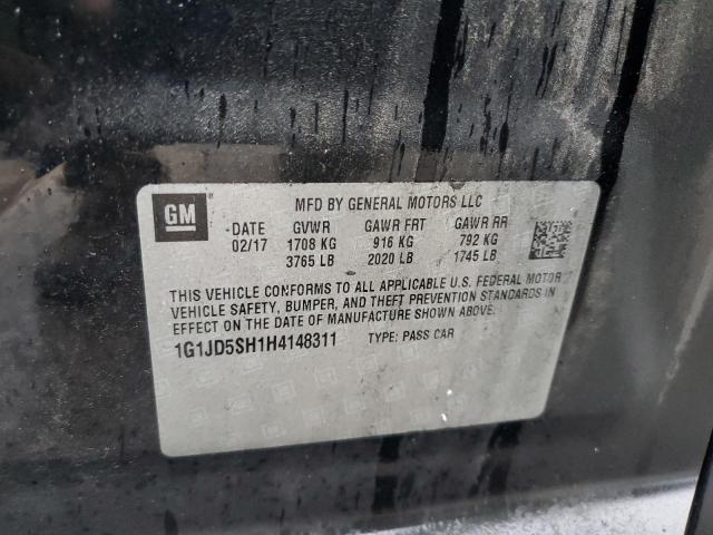 2017 CHEVROLET SONIC LT - 1G1JD5SH1H4148311
