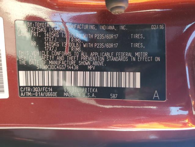 2016 TOYOTA SIENNA LE - 5TDKK3DC4GS714438