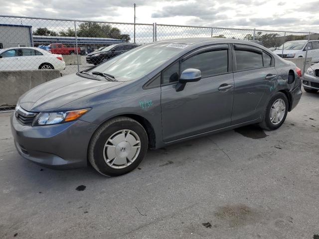 HONDA CIVIC HF 2012 gray  gas 2HGFB2F66CH325278 photo #1