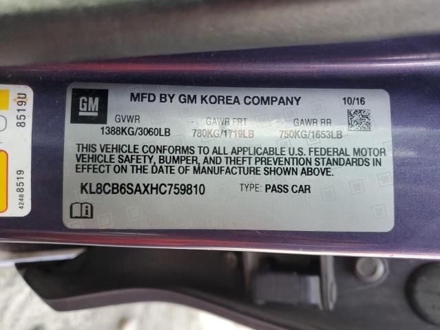 2017 CHEVROLET SPARK LS - KL8CB6SAXHC759810