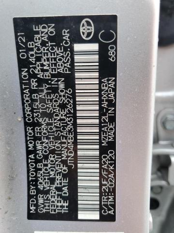 2021 TOYOTA COROLLA SE - JTND4MBE3M3126276