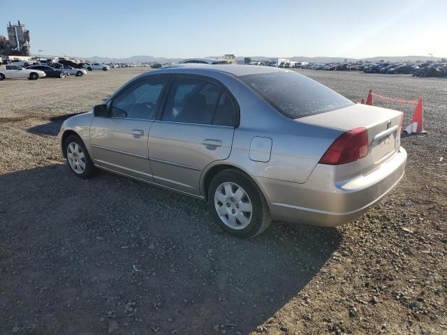 HONDA CIVIC EX 2002 beige sedan 4d gas 2HGES267X2H529360 photo #3