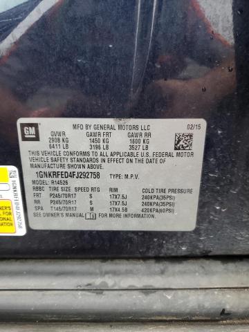 2015 CHEVROLET TRAVERSE L - 1GNKRFED4FJ292758