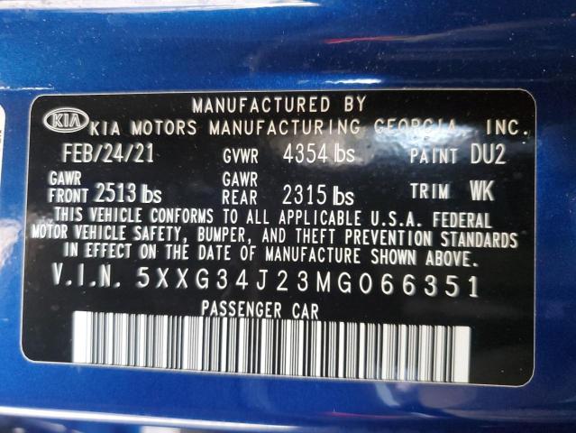 2021 KIA K5 EX 5XXG34J23MG066351