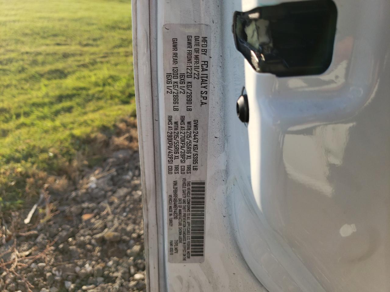 Lot #3006089744 2022 RAM PROMASTER