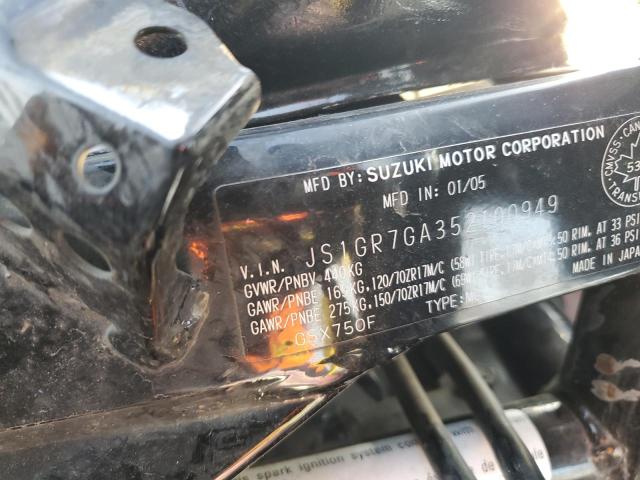 2005 SUZUKI GSX750 F - JS1GR7GA352100949