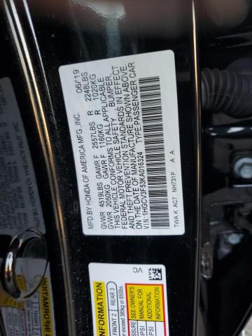 VIN 1HGCV3F53KA016324 2019 HONDA ACCORD no.13