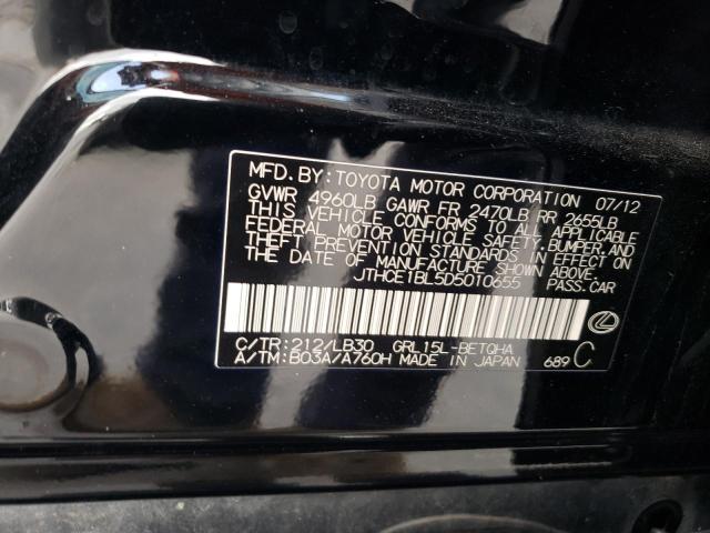 VIN JTHCE1BL5D5010655 2013 LEXUS GS350 no.12