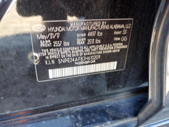 VIN 5NPE24AF8JH610209 2018 HYUNDAI SONATA no.12