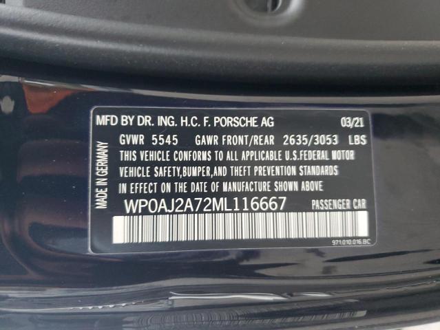 2021 PORSCHE PANAMERA B - WP0AJ2A72ML116667