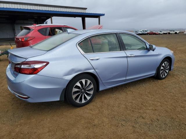 HONDA ACCORD HYB 2017 blue sedan 4d hybrid engine JHMCR6F53HC020292 photo #4