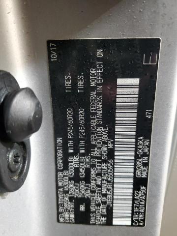 2018 TOYOTA 4RUNNER JTEBU5JR1J5505956